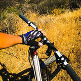 Blue Line Flag Gloves (1/2 Finger)