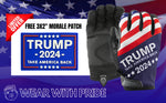 Trump 2024 Flag Gloves w/ Free Morale Patch